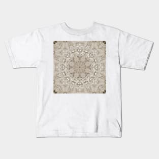 Paris Fashion Bling pearl Vintage beige grey Kids T-Shirt